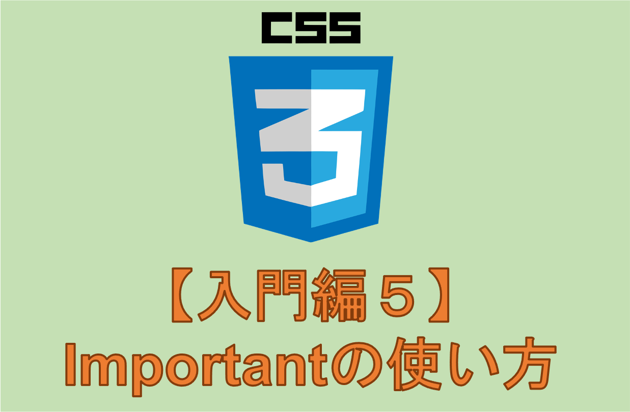 【CSS/important】の基本的な使い方と注意点〜初心者向